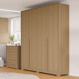 Guarda Roupa Solteiro 4 Portas New Guarapari Móveis Rimo