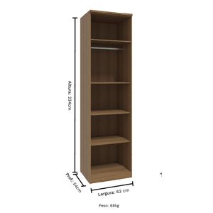 Guarda Roupa Modulado 02 Portas com Prateleiras 234cm Setiba