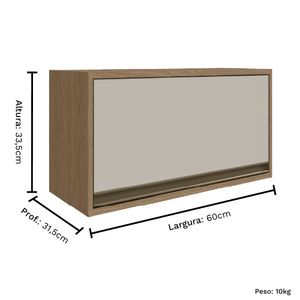 Módulo Superior Cozinha Vitoria 01 Porta Basculante 60cm