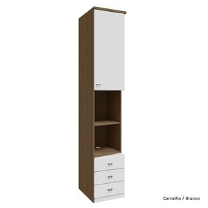 Guarda Roupa Modulado Lateral 01 Porta com 245cm de Altura 03 Gaveta Setiba